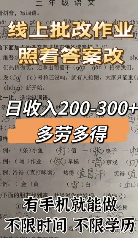 【副业】【作业批改】冷门蓝海项目【详细教程】
