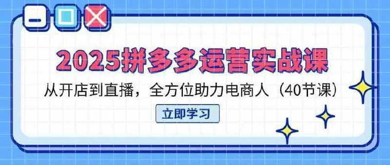 2025拼多多运营实战课程40节